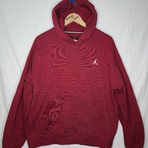 Nike Air Jordan Men's Red Hoodie Sweatshirt Size Large
